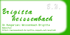 brigitta weissenbach business card